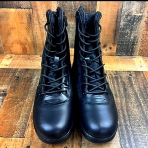 Nortiv 8 Men's Leather Military Tactical Combat Work Boots Side Zipper Size 13